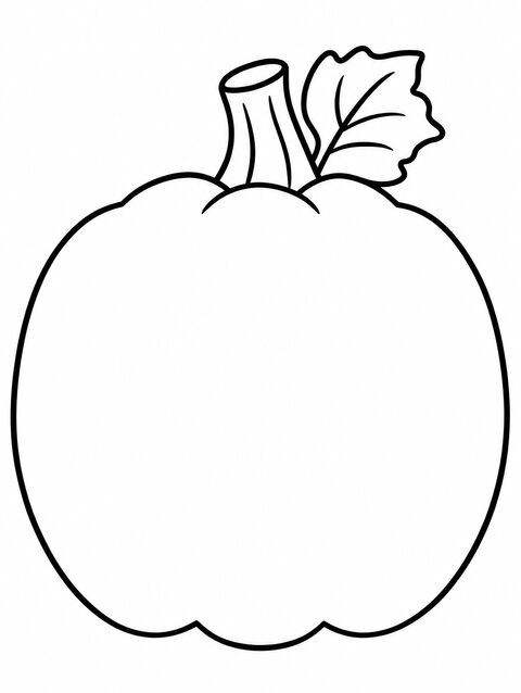An empty pumpkin outline for drawing a face